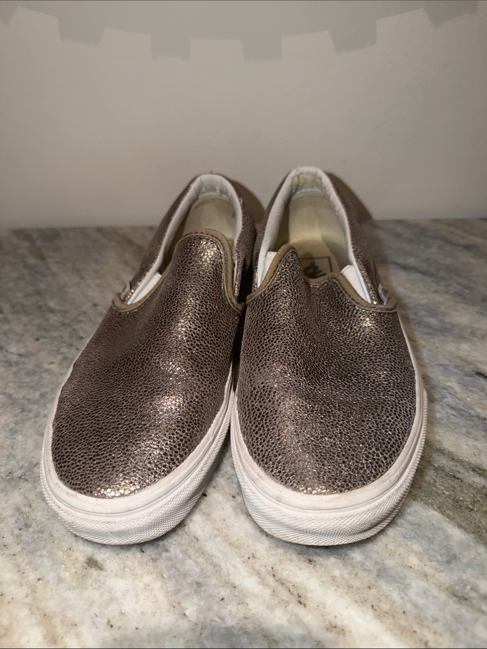 Vans Women’s Metallic Bronze Slip-On Sneakers